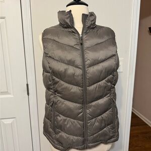 Charter Club Women's Taupe Puffer Vest